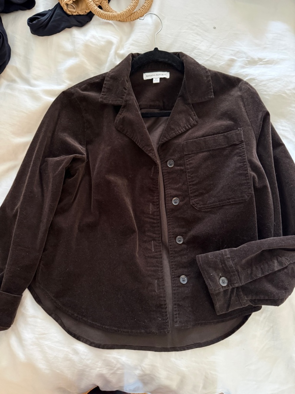 Banana Republic Chocolate Brown Courderoy Button Down Overshirt
